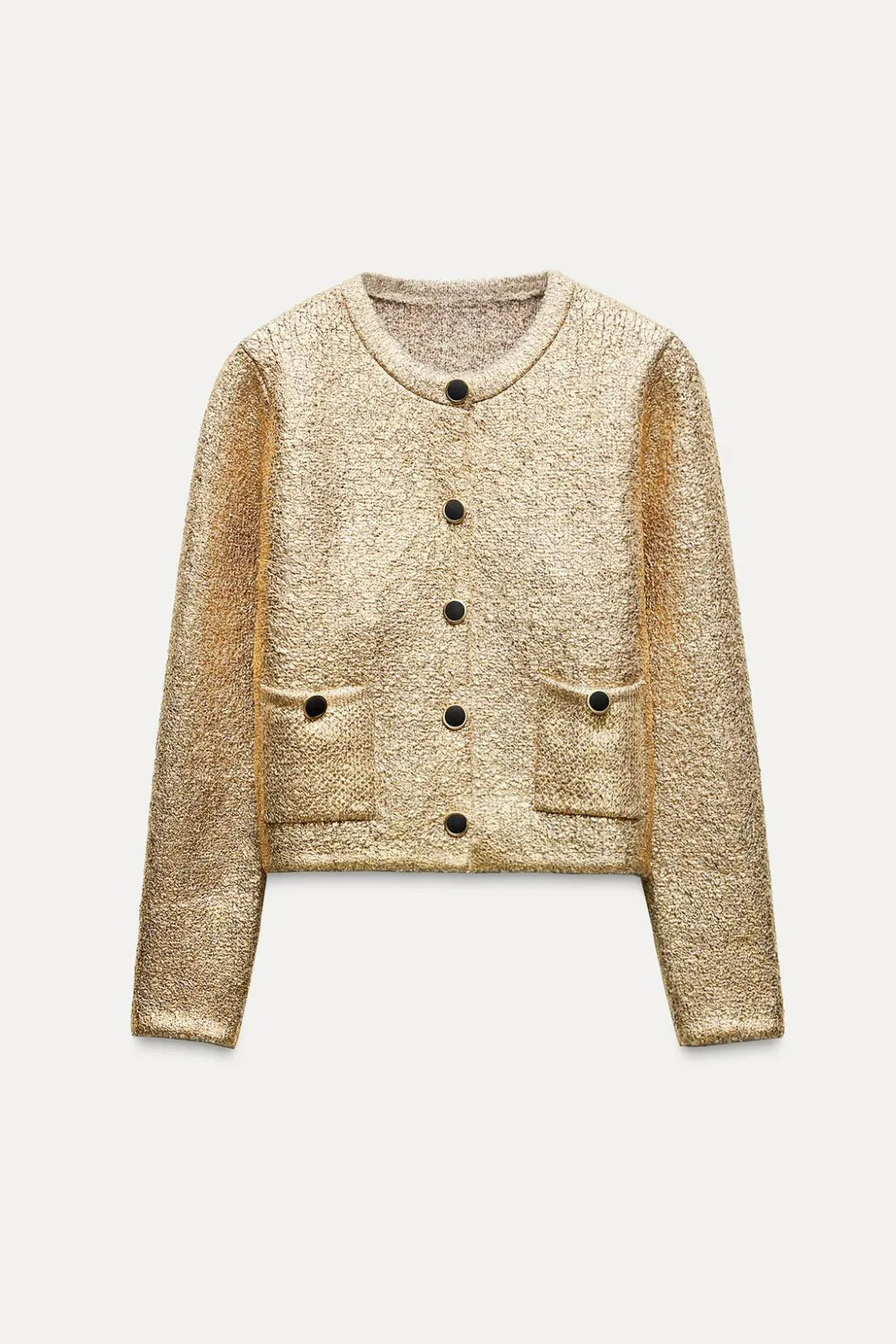 BRONYA GOLD KNIT CARDIGAN