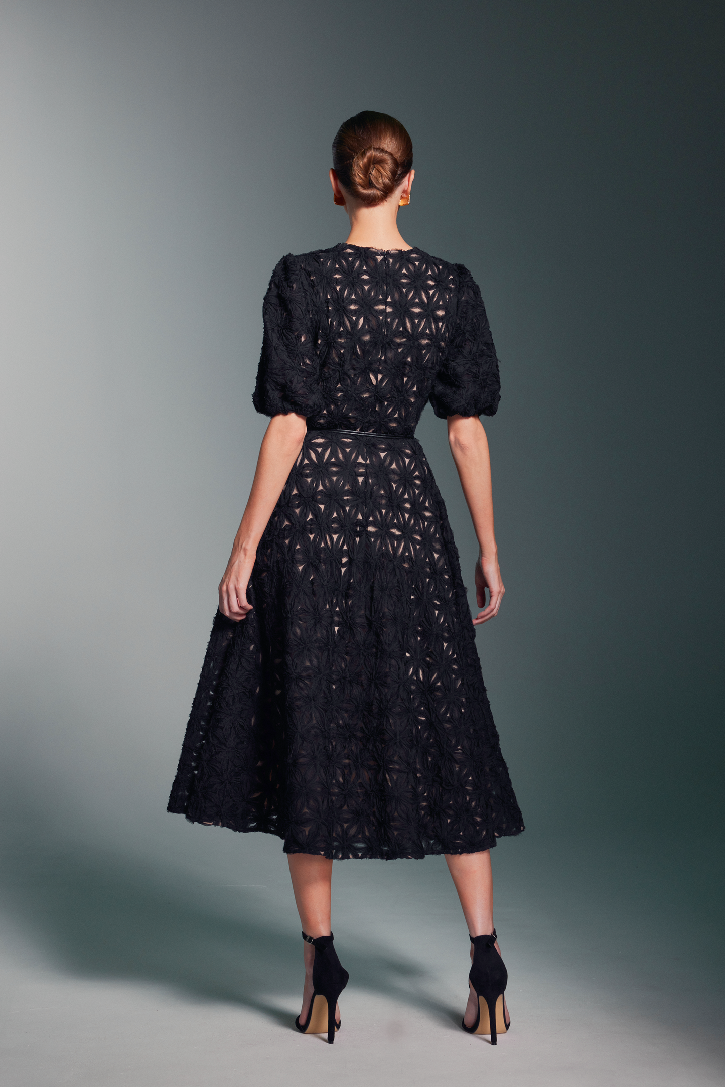 TEXTURED FLOWER DRESS