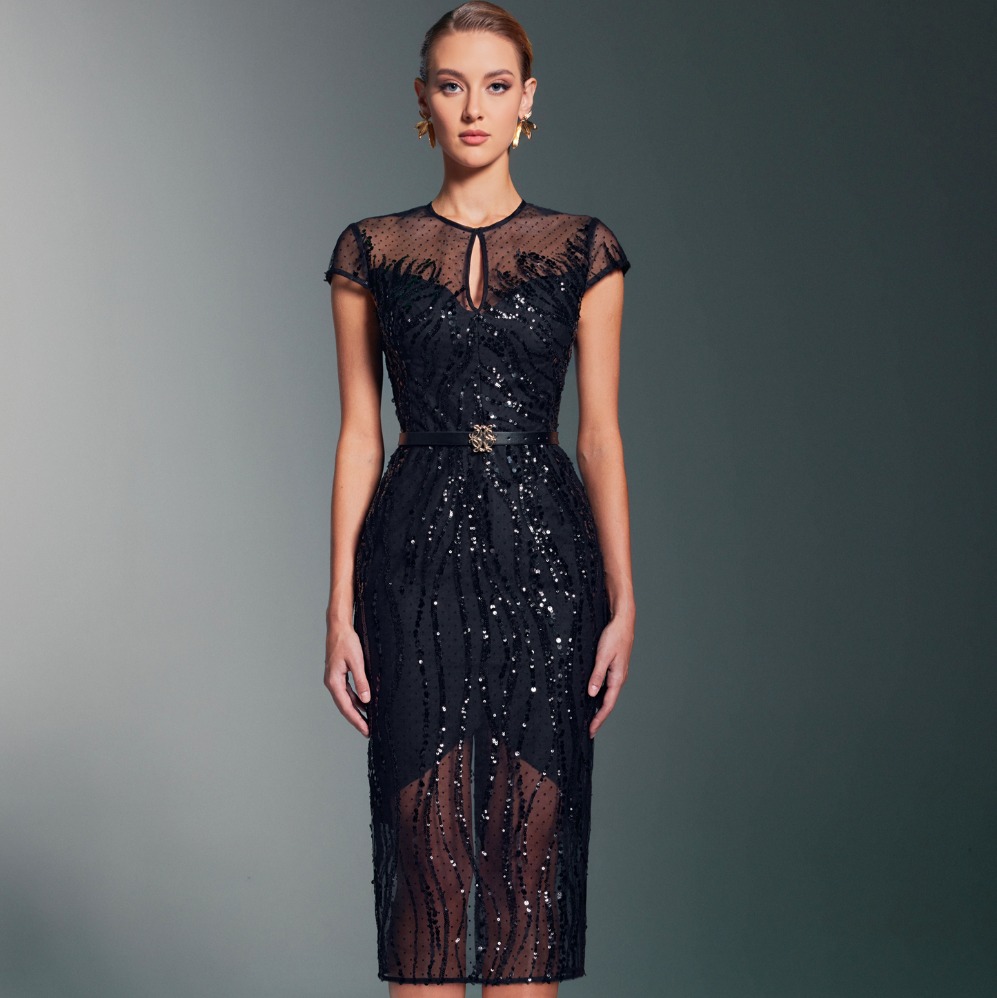 PETALS MIDI DRESS