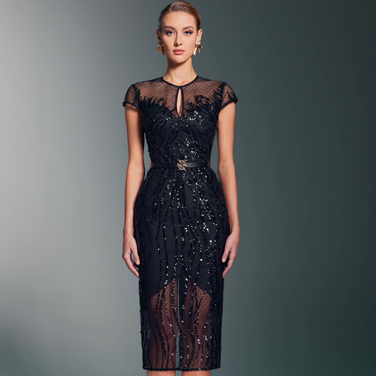 PETALS MIDI DRESS