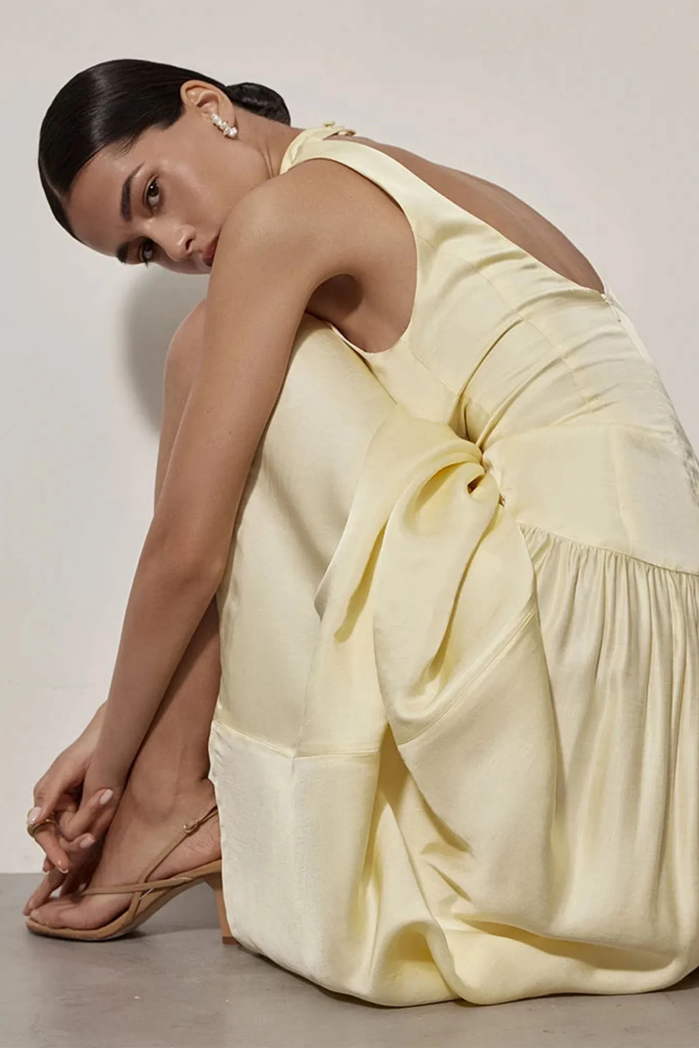 LAINE HIGH NECK BACKLESS MAXI DRESS