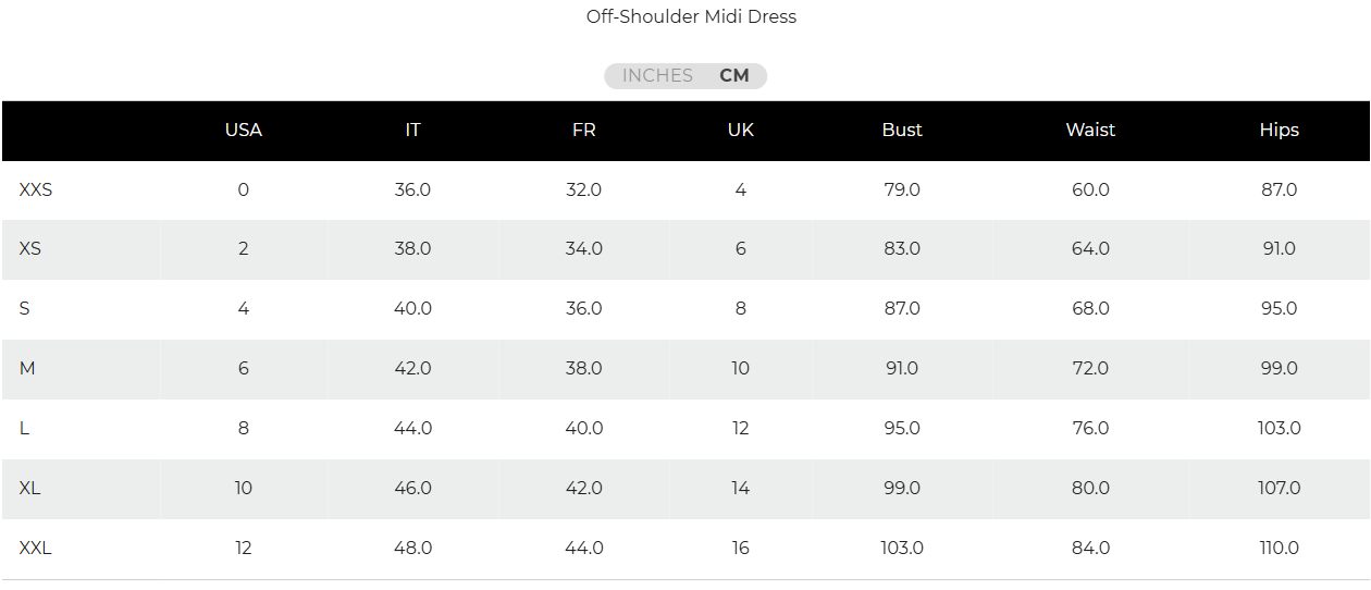 OFF-SHOULDER MIDI DRESS