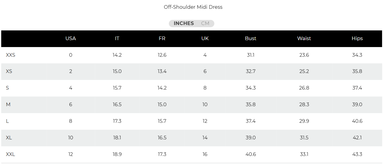 OFF-SHOULDER MIDI DRESS