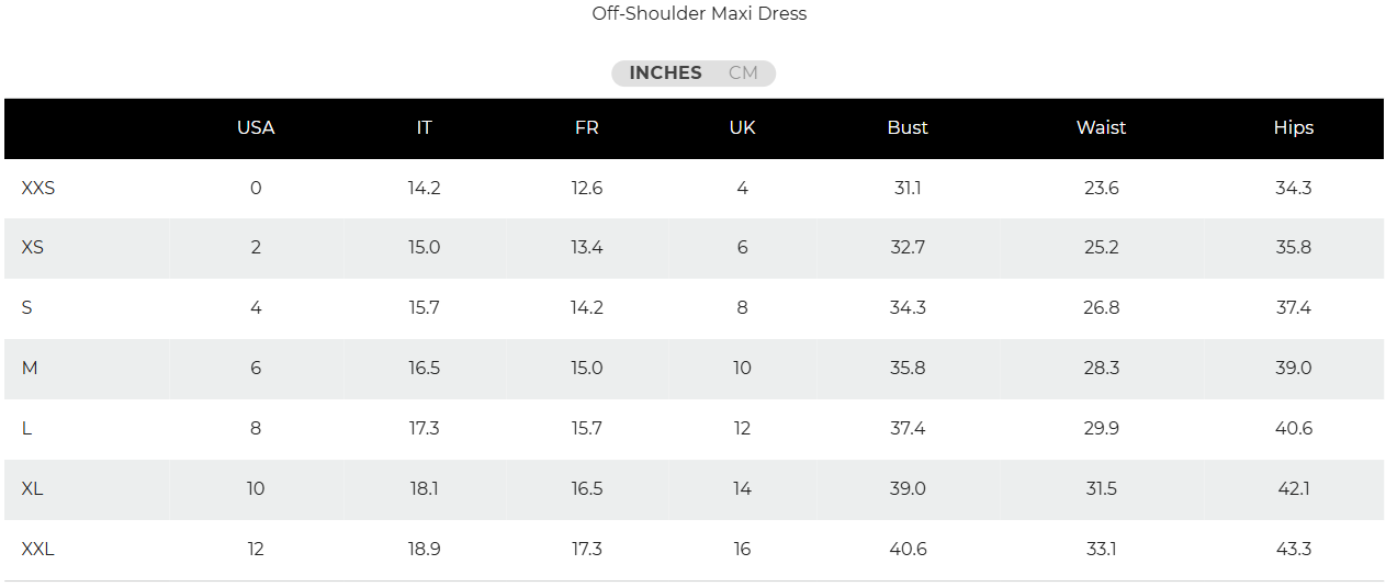 OFF SHOULDER MAXI DRESS